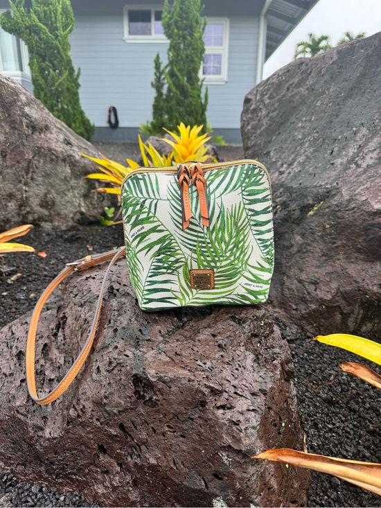 Dooney & Bourke Handbags - Dooney & Bourke Palm Leaf Print Crossbody Bag Tropical Mini Purse